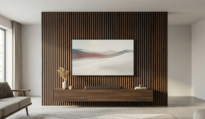TV-achterwand zelf maken met lattenpanelen: montage, beugel en kabels