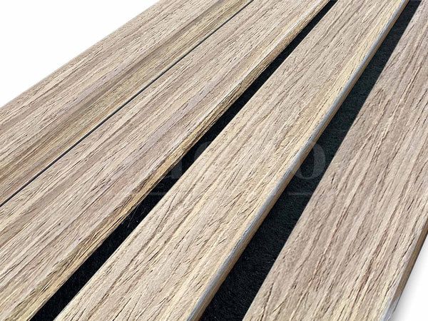 Adeqo Akupanel - Akoestische Wandpanelen - Verouderd Eiken 260 x 60 cm - 3 zijdig - afbeelding 2
