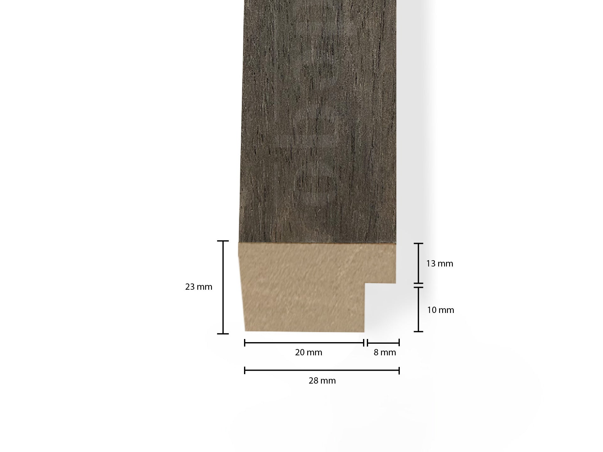 Adeqo eindlat voor Akupanel - Gerookt Eiken - 300 cm