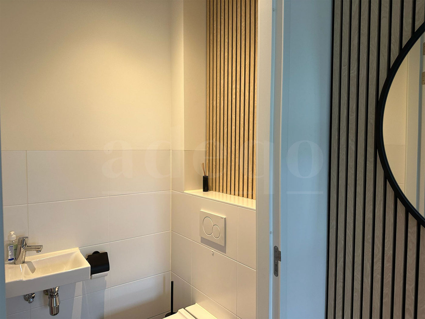Adeqo Akupanel - Akoestische Wandpanelen - Natuurlijk Eiken 300 x 60 cm - 3 zijdig