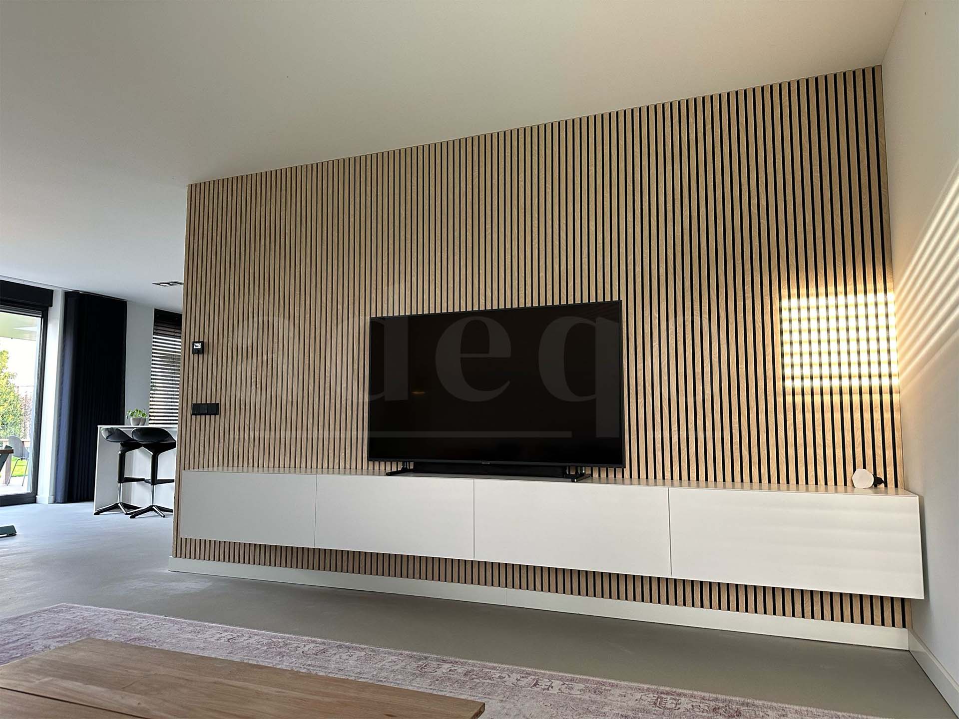 Adeqo Akupanel - Akoestische Wandpanelen - Natuurlijk Eiken 260 x 60 cm - 3 zijdig