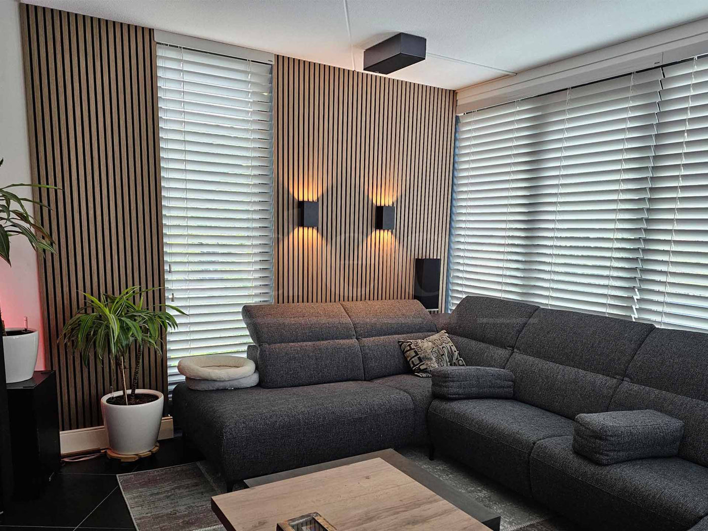 Adeqo Akupanel - Akoestische Wandpanelen - Verouderd Eiken 300 x 60 cm - 3 zijdig