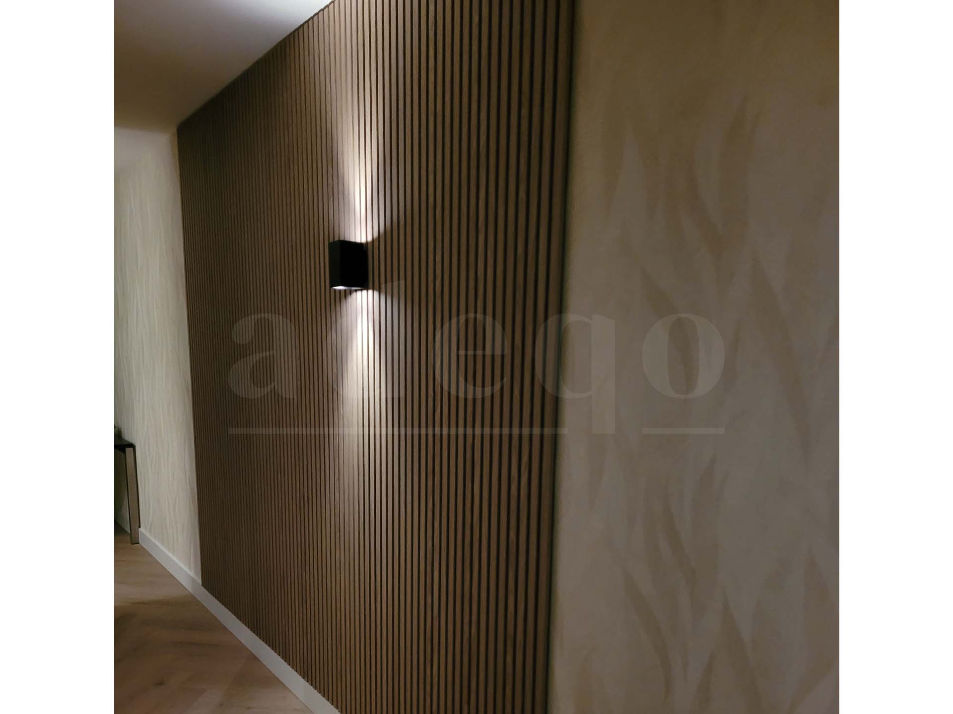 Adeqo Akupanel - Akoestische Wandpanelen - Licht Walnoot 260 x 60 cm - 3 zijdig