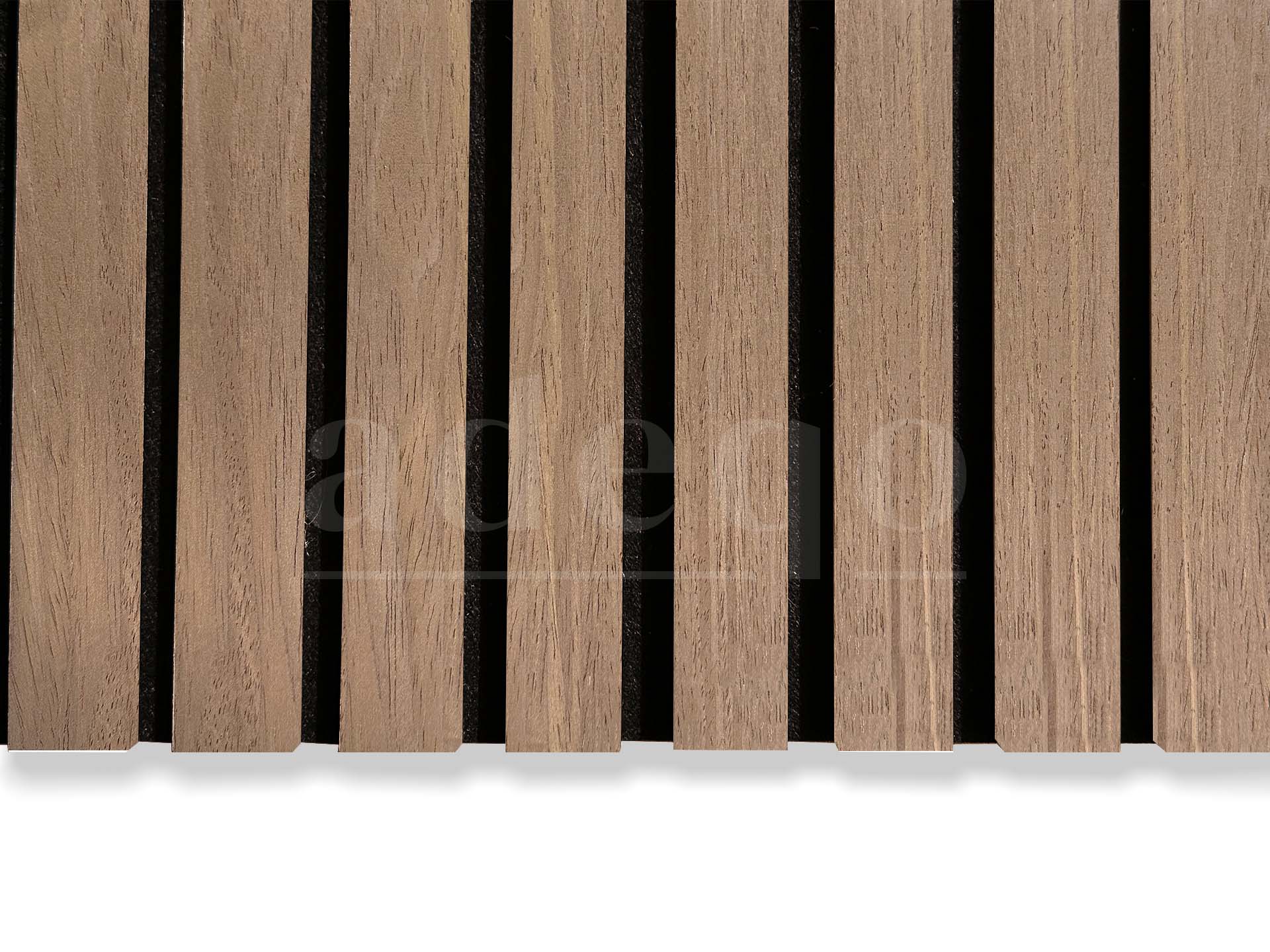 Adeqo Akupanel - Akoestische Wandpanelen - Klassiek Walnoot 300 x 60 cm - 3 zijdig