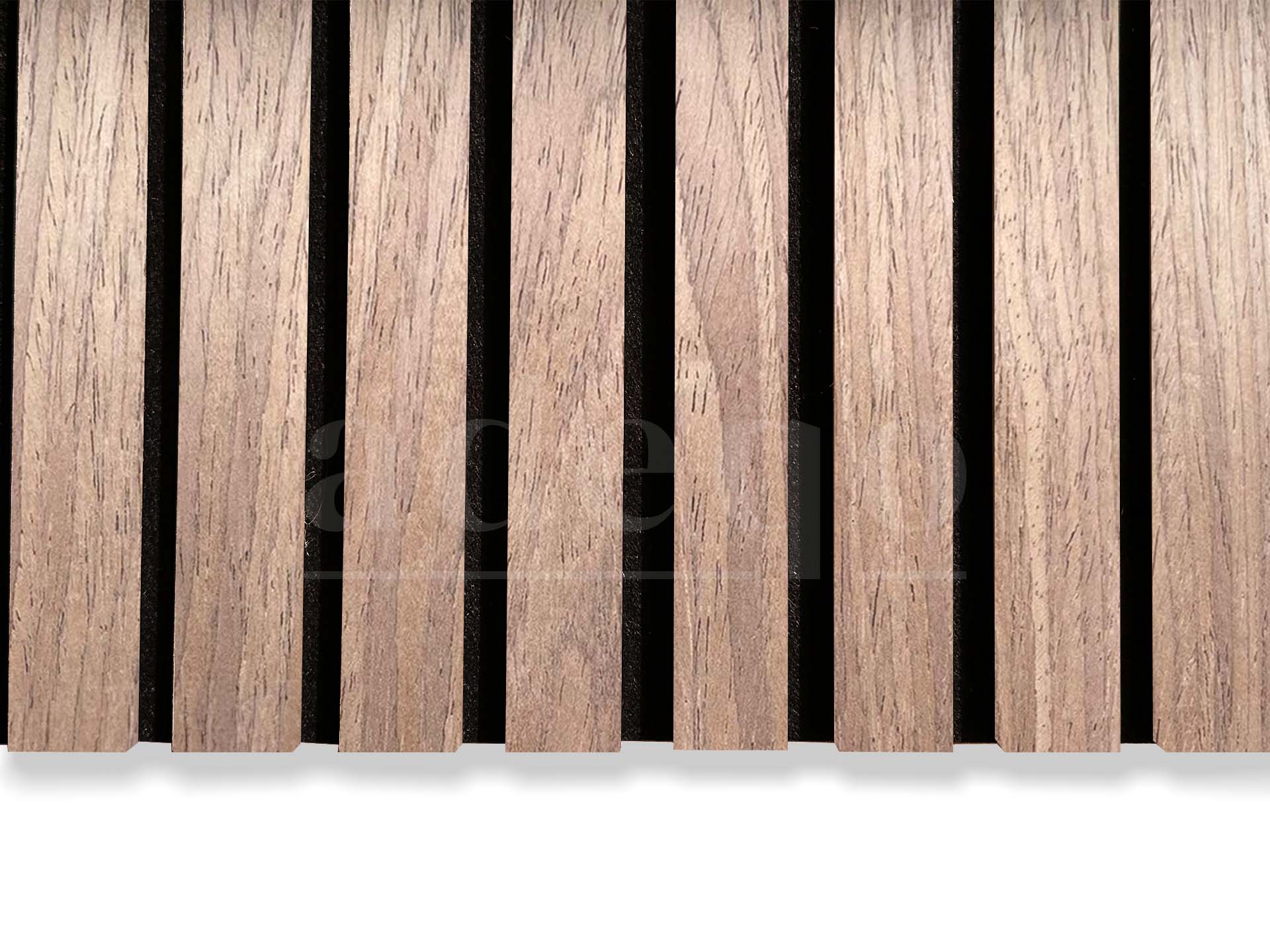Adeqo Akupanel - Akoestische Wandpanelen - Licht Walnoot 260 x 60 cm - 3 zijdig