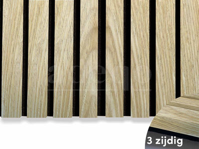 Adeqo Akupanel - Akoestische Wandpanelen - Klassiek Eiken 260 x 60 cm - 3 zijdig