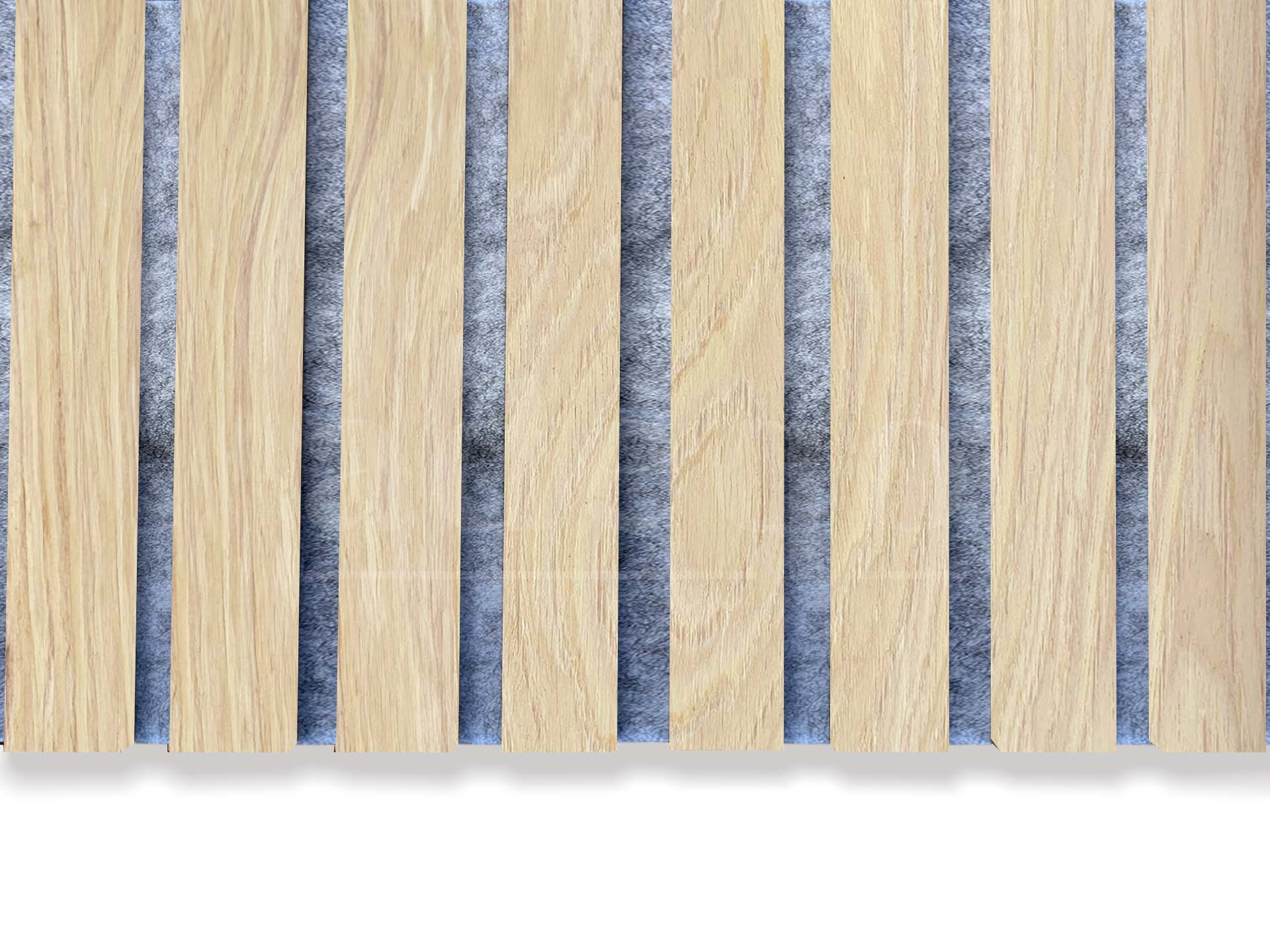 Adeqo Akupanel - Akoestische Wandpanelen - Natuurlijk Eiken (grijs vilt) 260 x 60 cm - 3 zijdig
