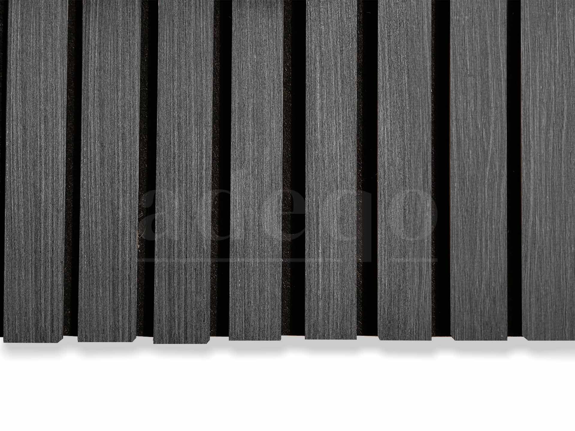 Adeqo Akupanel - Akoestische Wandpanelen - Zwart Eiken 300 x 60 cm - 3 zijdig