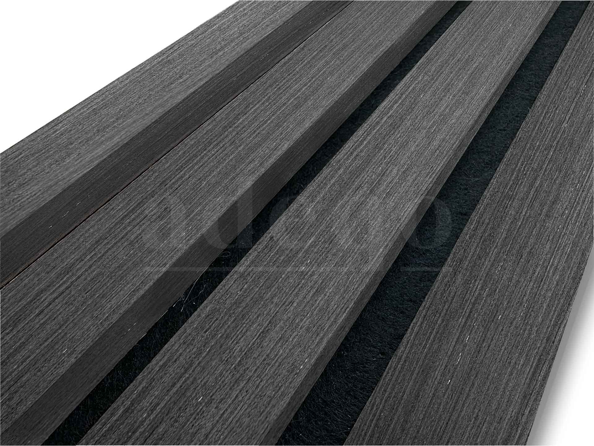 Adeqo Akupanel - Akoestische Wandpanelen - Zwart Eiken 300 x 60 cm - 3 zijdig