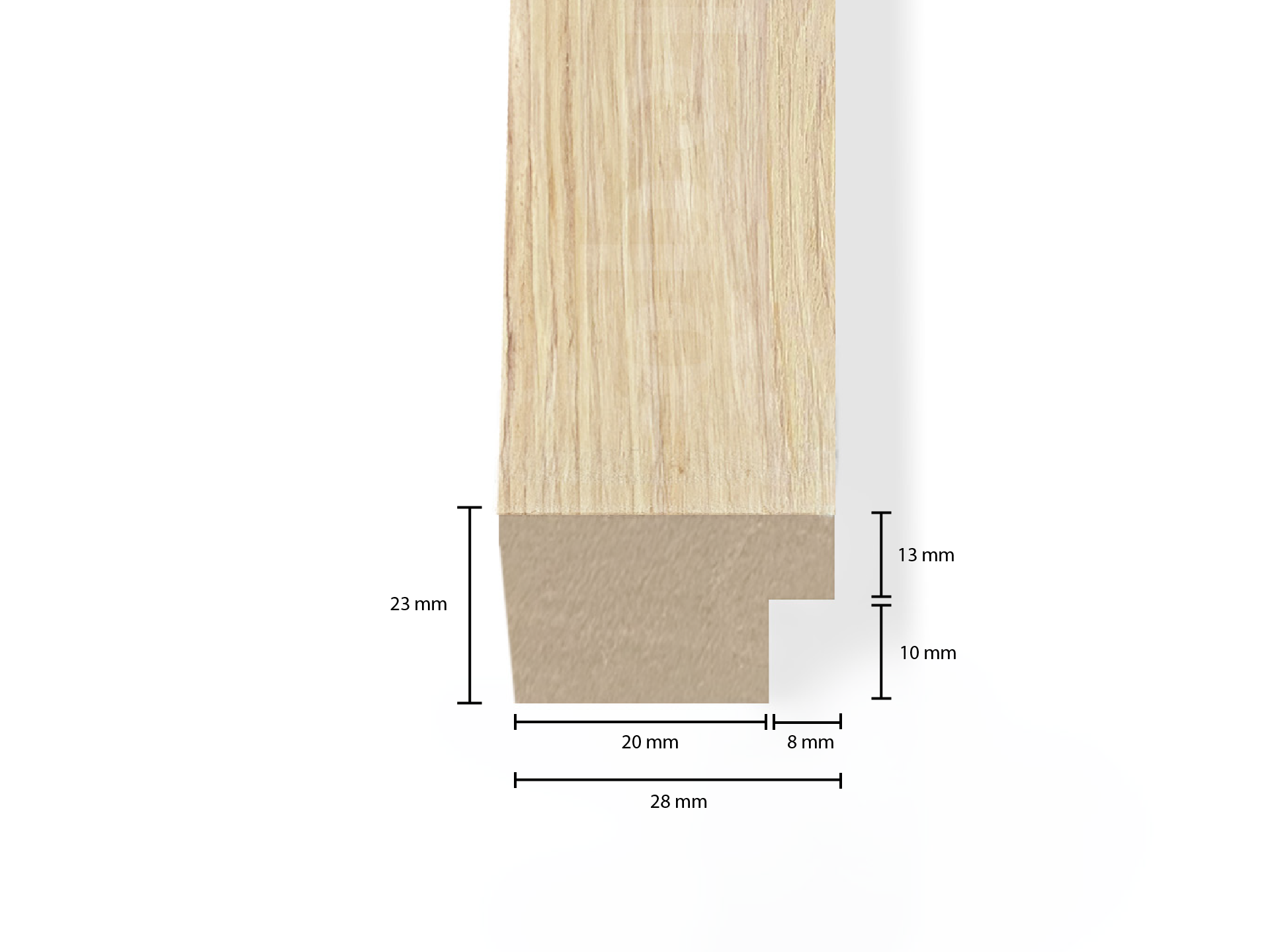 Adeqo eindlat voor Akupanel - Natuurlijk Eiken - 300 cm