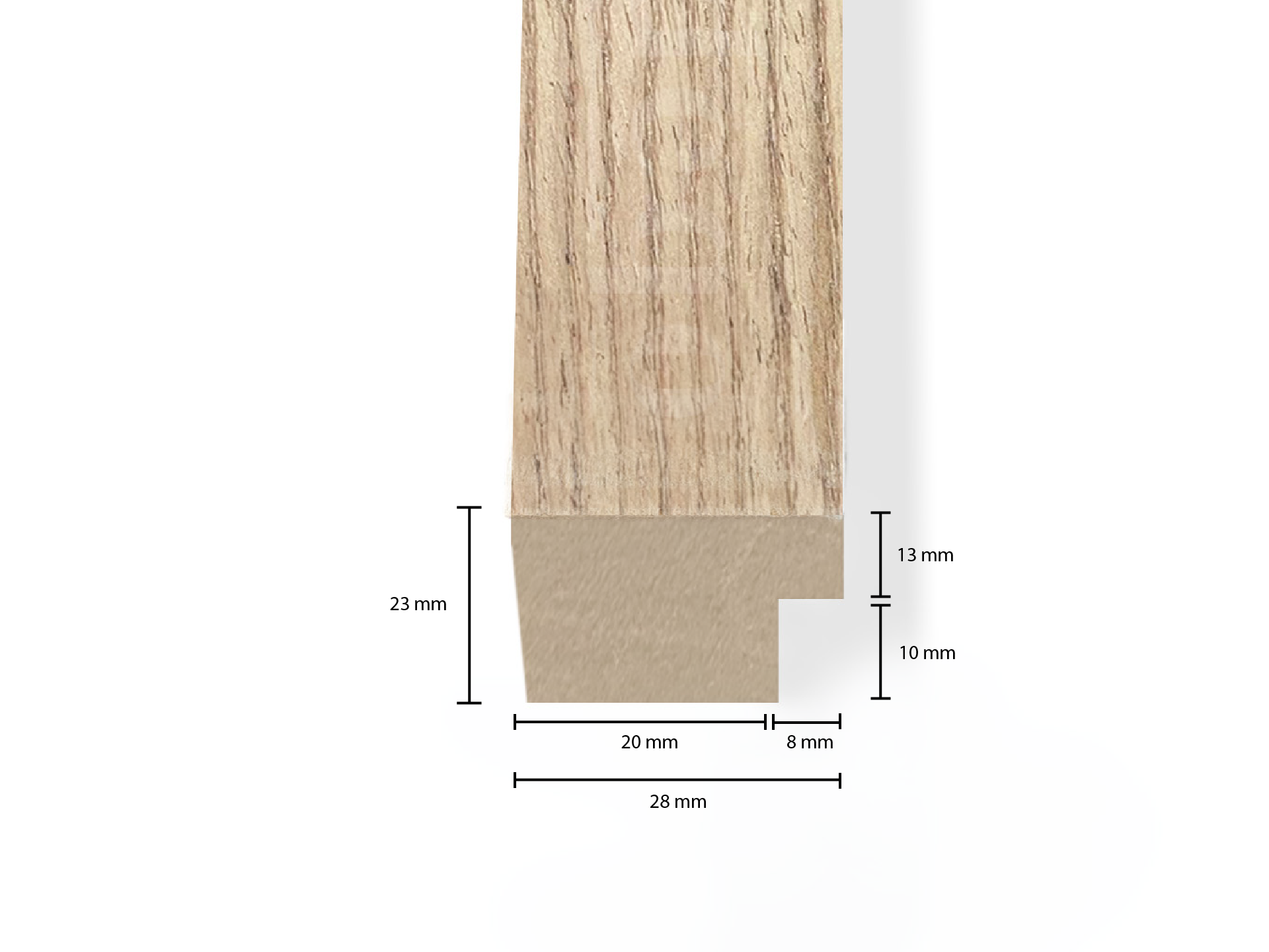 Adeqo eindlat voor Akupanel - Rustiek Eiken - 300 cm