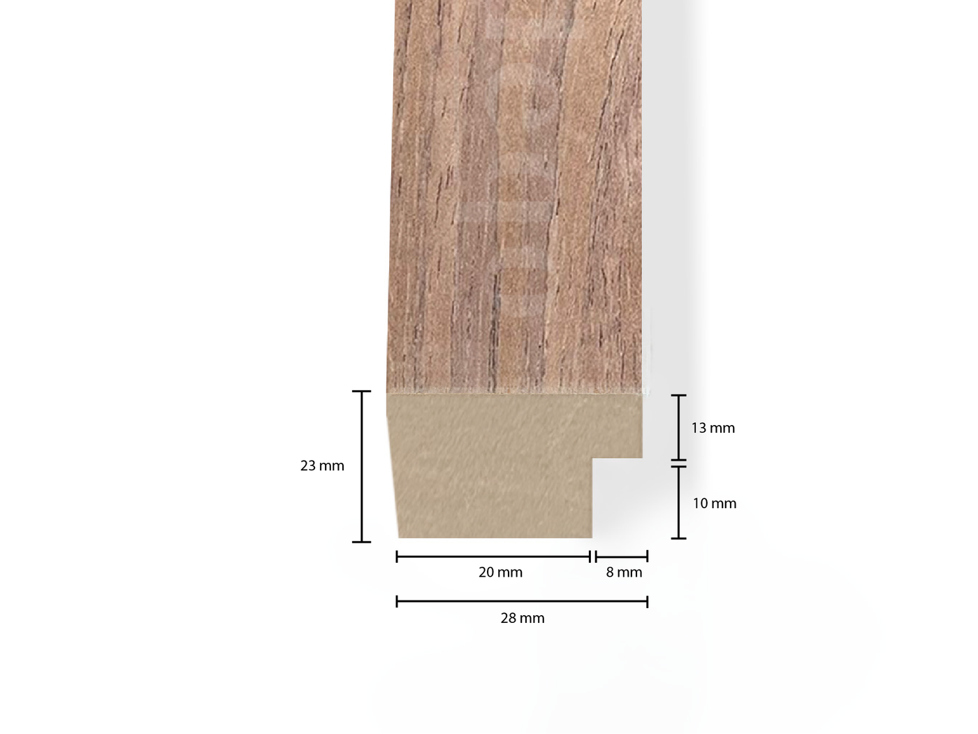 Adeqo eindlat voor Akupanel - Licht Walnoot - 300 cm