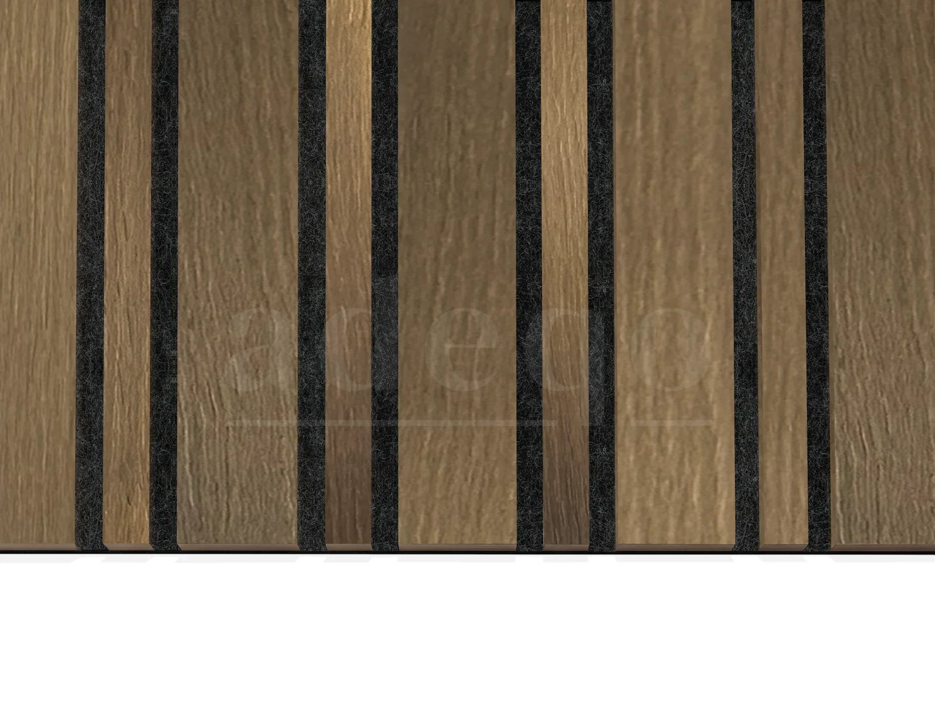 Adeqo Akupanel Wisselende lat WoodSkin 300x60 cm in Gerookt Eiken Donker akoestisch wandpaneel met 6+2 cm afwisselend latpatroon