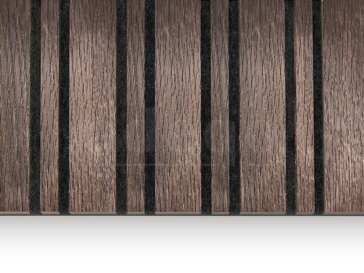 Adeqo Akupanel Wisselende lat WoodSkin 300x60 cm in Gerookt Eiken Donker akoestisch wandpaneel met 6+2 cm afwisselend latpatroon