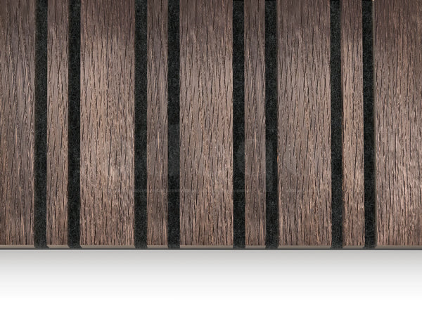 Adeqo Akupanel - Akustikpaneele Wechsellamelle - WoodSkin Räuchereiche Dunkel 300 x 60 cm