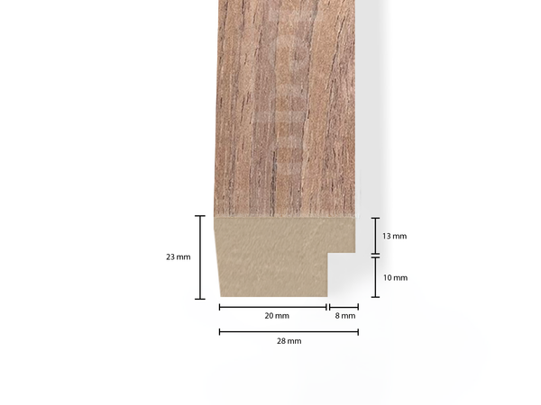 Adeqo Eindlat Brandwerend - Licht Walnoot 300 cm - 100% brandveilig (B-s1-d0) - afbeelding 2