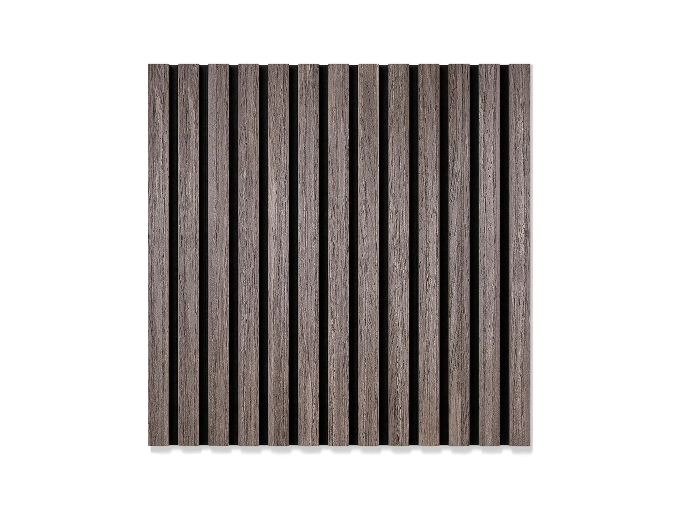 Akoestisch wandpaneel brandwerend 60x60 cm – Donker Walnoot op zwart vilt (brandklasse B-s1-d0)