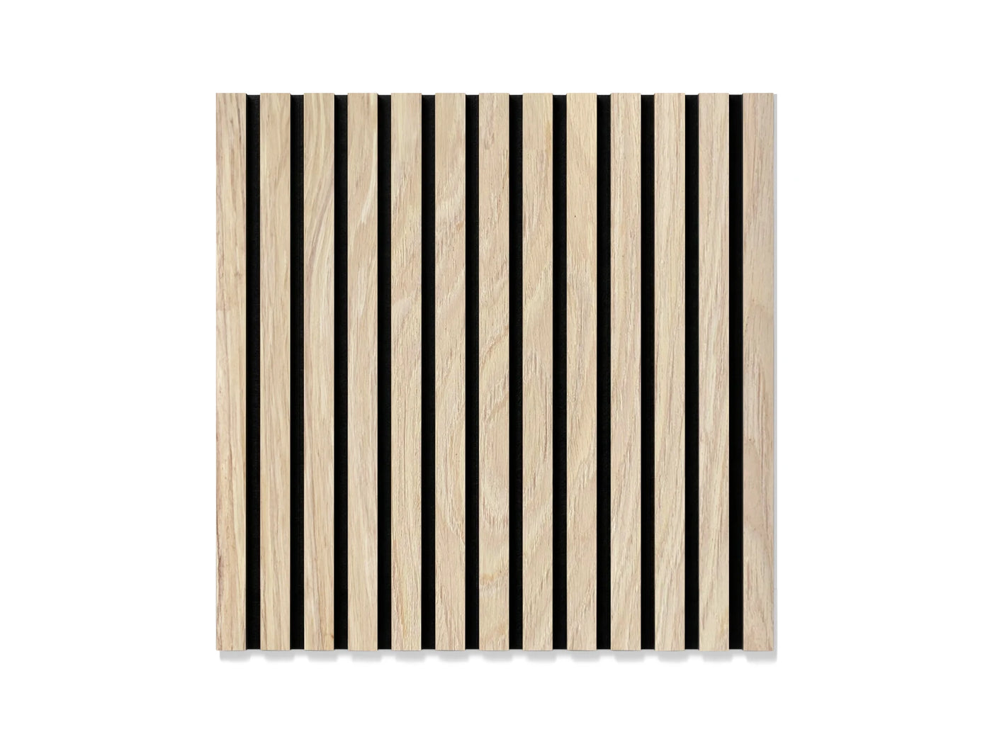 Akoestisch wandpaneel brandwerend 60x60 cm – Natuurlijk Eiken op zwart vilt (brandklasse B-s1-d0)