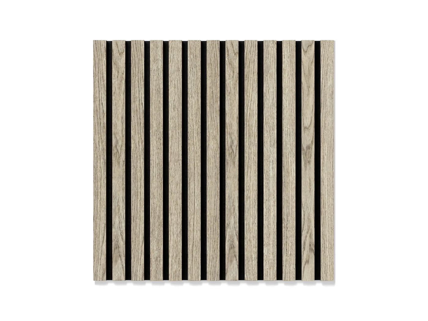Akoestisch wandpaneel brandwerend 60x60 cm – Verouderd Eiken op zwart vilt (brandklasse B-s1-d0)