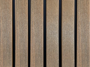 Compolux Highline - Composiet Gevelbekleding - Teak/Zwart 300 cm - Rhombus 55 mm