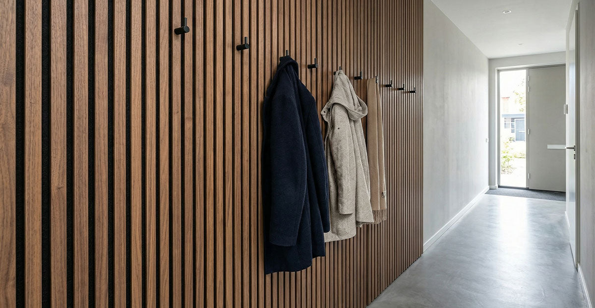 Wandpanelen in de hal: de ruimte die het hardst klinkt en het meest oplevert