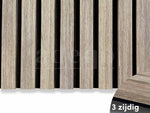 Adeqo Akupanel - Akoestische Wandpanelen - Verouderd Eiken 300 x 60 cm - 3 zijdig