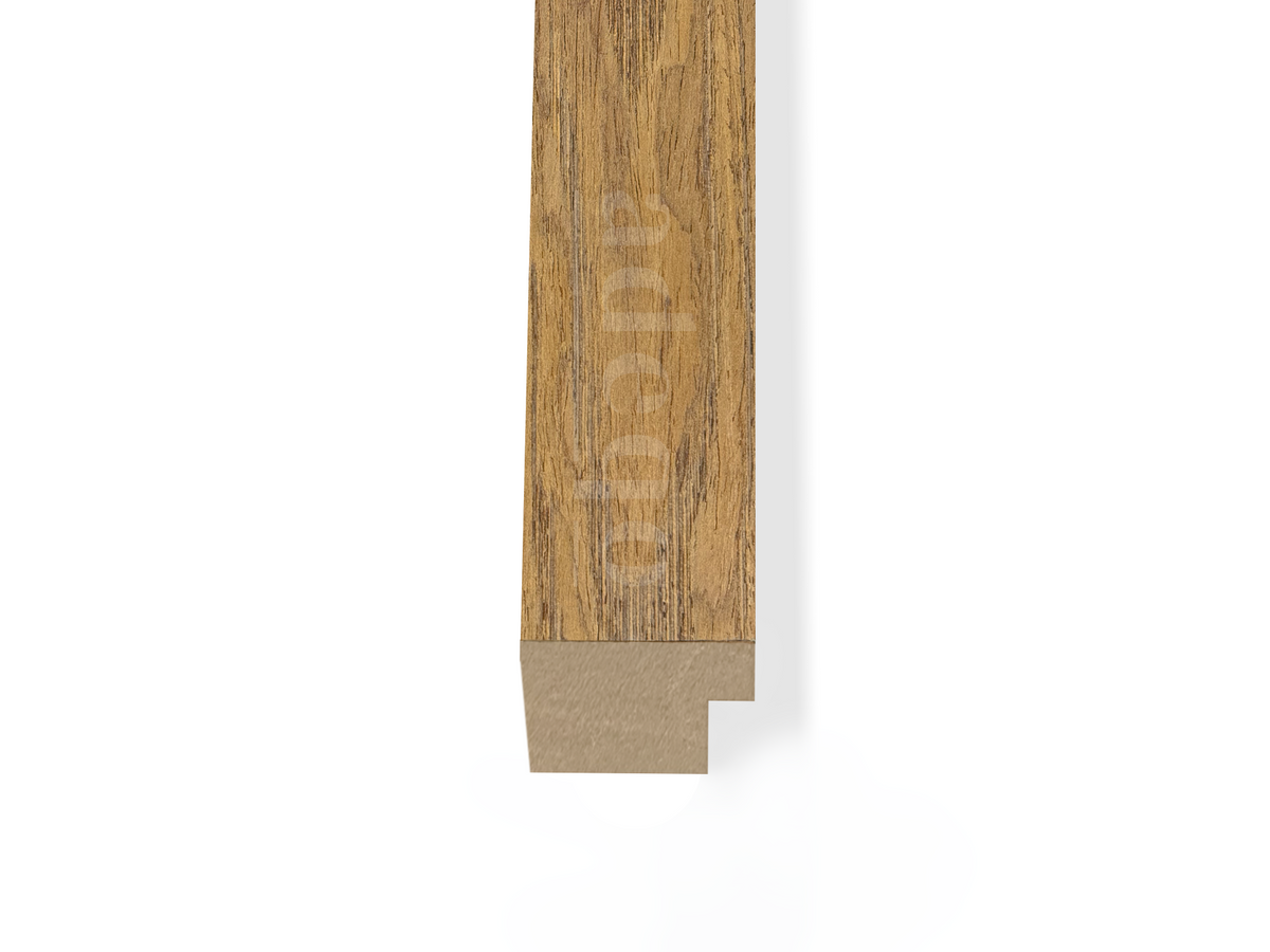 Adeqo eindlat in teak, L-profiel van 300 cm voor akoestische wandpanelen