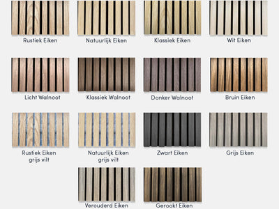 Kleurstalen / sample - Akoestische panelen / eindlat