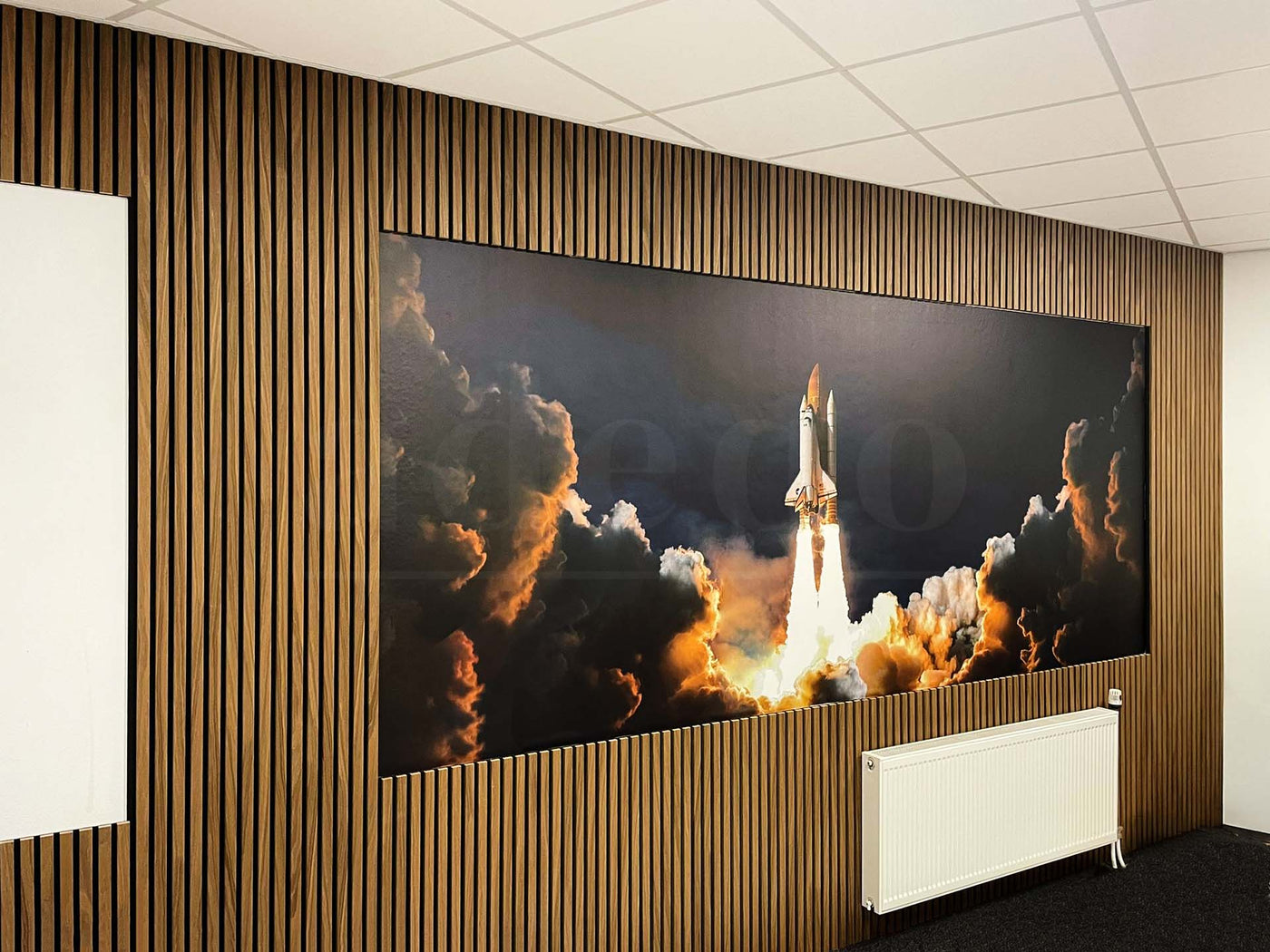 Adeqo akupanel - Akoestische wandpanelen - Bruin Eiken 300 x 60 cm - 3 zijdig