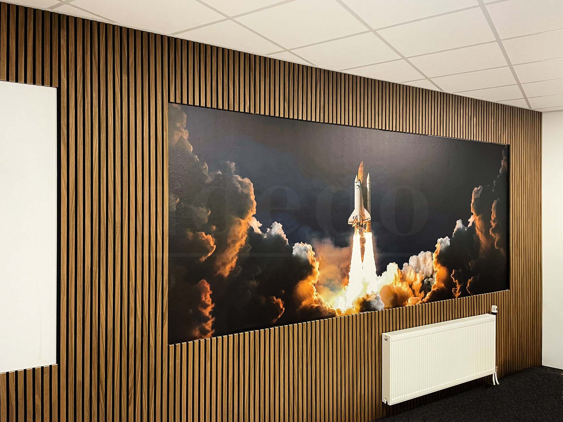 Adeqo akupanel - Akoestische wandpanelen - Bruin Eiken 260 x 60 cm - 3 zijdig