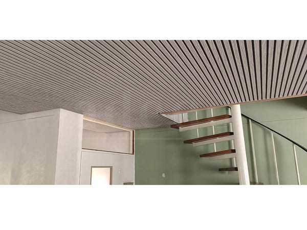 Adeqo Akupanel - Akoestische Wandpanelen - Grijs Eiken 300 x 60 cm - 3 zijdig