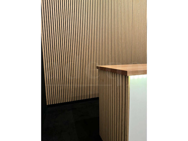 Adeqo Akupanel - Akoestische Wandpanelen - Rustiek Eiken 260 x 60 cm - 3 zijdig