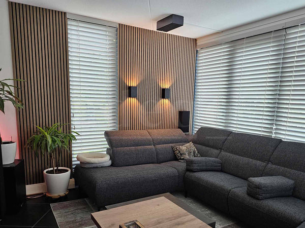 Adeqo Akupanel - Akoestische Wandpanelen - Verouderd Eiken 300 x 60 cm - 3 zijdig