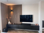 Adeqo Akupanel - Akoestische Wandpanelen - Licht Walnoot 300 x 60 cm - 3 zijdig