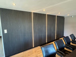 Adeqo Akupanel - Akoestische Wandpanelen - Zwart Eiken 300 x 60 cm - 3 zijdig