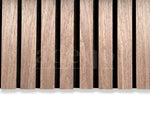 Adeqo Akupanel - Akoestische Wandpanelen - Licht Walnoot 260 x 60 cm - 3 zijdig