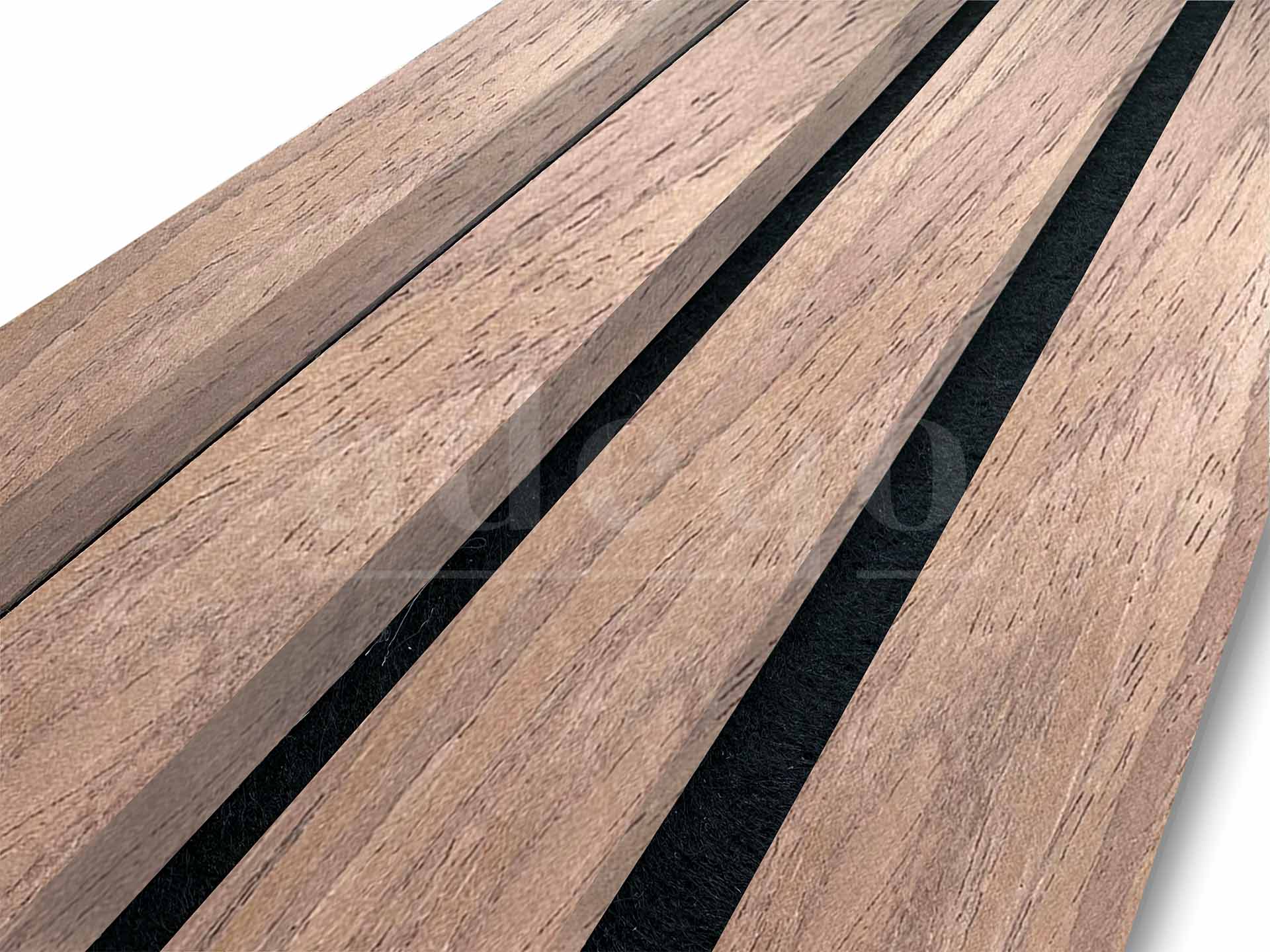 Adeqo Akupanel - Akoestische Wandpanelen - Licht Walnoot 300 x 60 cm - 3 zijdig