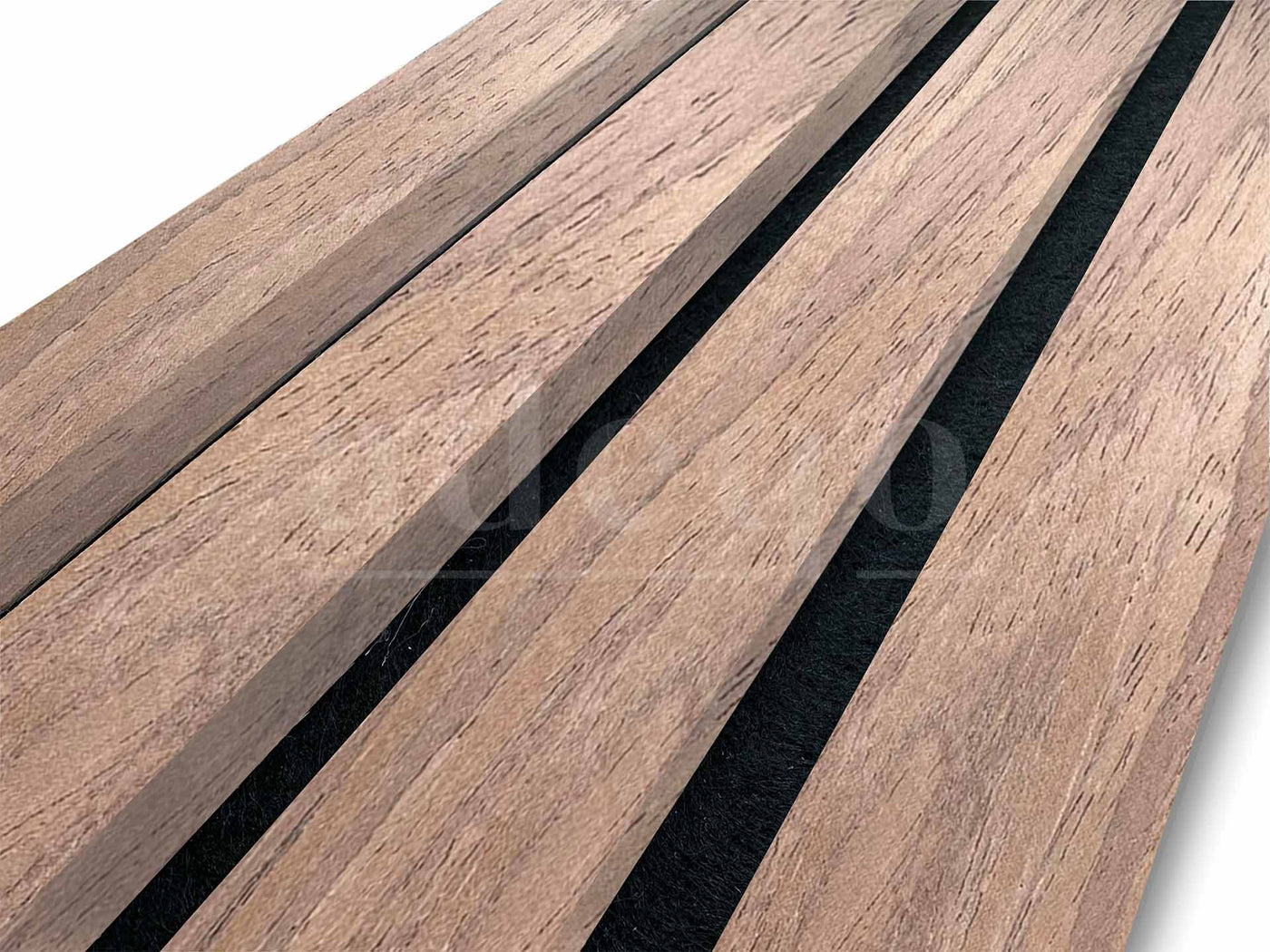 Adeqo Akupanel - Akoestische Wandpanelen - Licht Walnoot 260 x 60 cm - 3 zijdig
