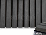 Adeqo Akupanel - Akoestische Wandpanelen - Zwart Eiken 300 x 60 cm - 3 zijdig