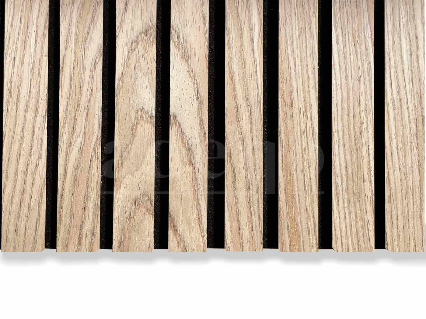 Adeqo Akupanel Brandwerend 300 x 60 cm in Rustiek Eiken, 3-zijdig echt houtfineer op zwart akoestisch vilt (brandklasse B-s1, d0)