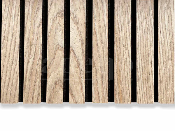 Adeqo Akupanel Brandwerend 300 x 60 cm in Rustiek Eiken, 3-zijdig echt houtfineer op zwart akoestisch vilt (brandklasse B-s1, d0)