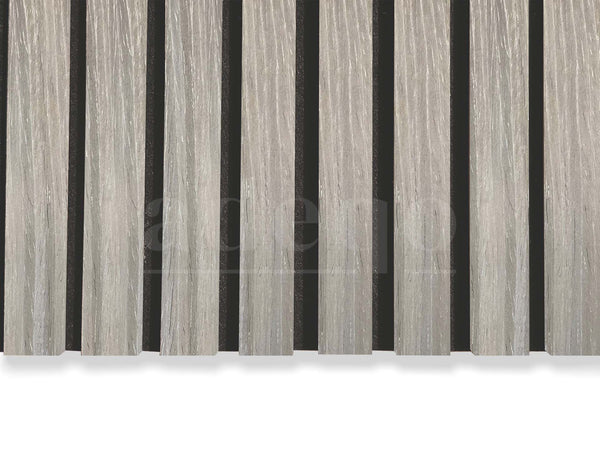 Adeqo Akupanel - Akoestische Wandpanelen - Grijs Eiken 300 x 60 cm - 3 zijdig