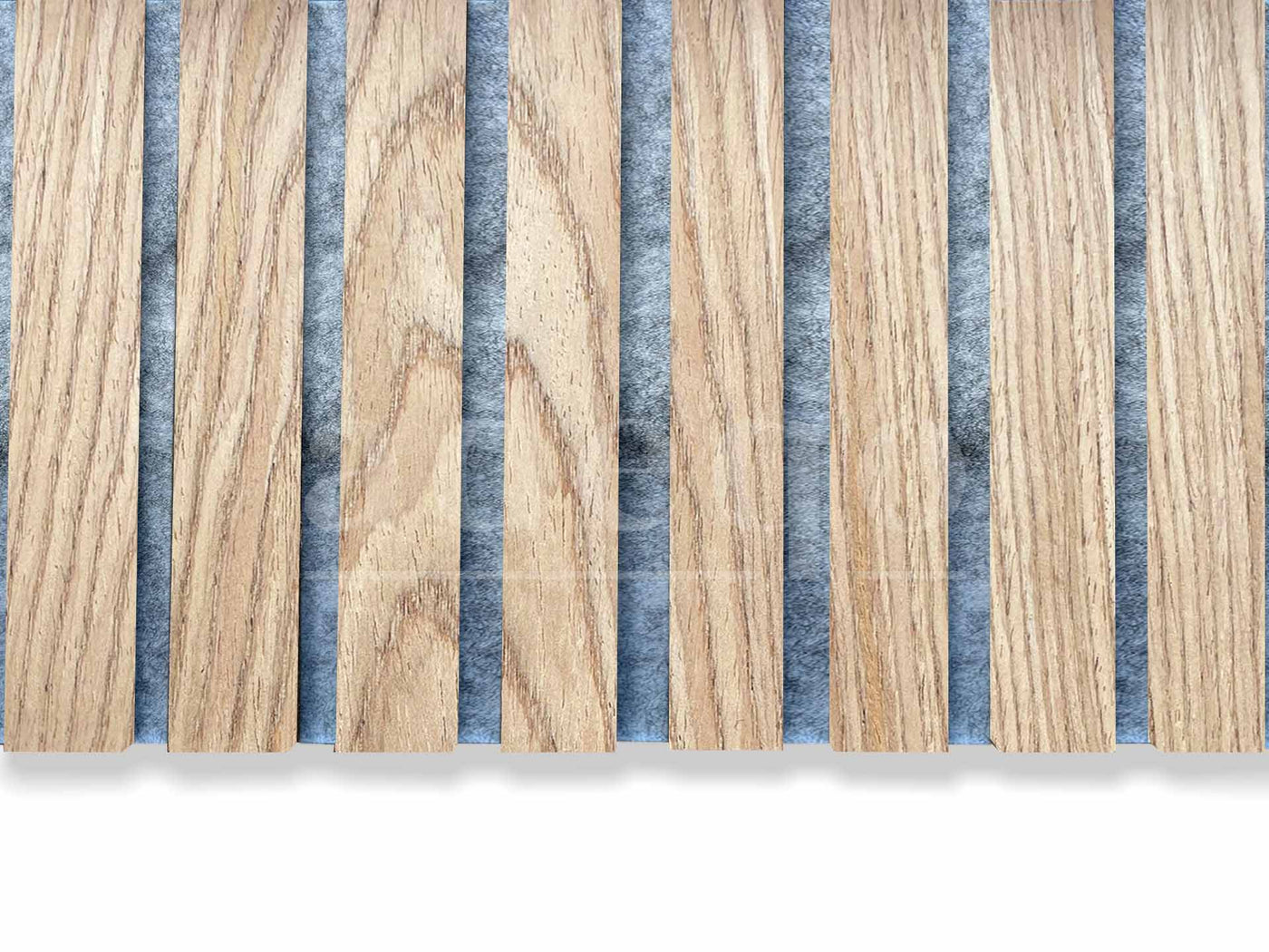 Adeqo Akupanel - Akoestische Wandpanelen - Rustiek Eiken (grijs vilt) 260 x 60 cm - 3 zijdig