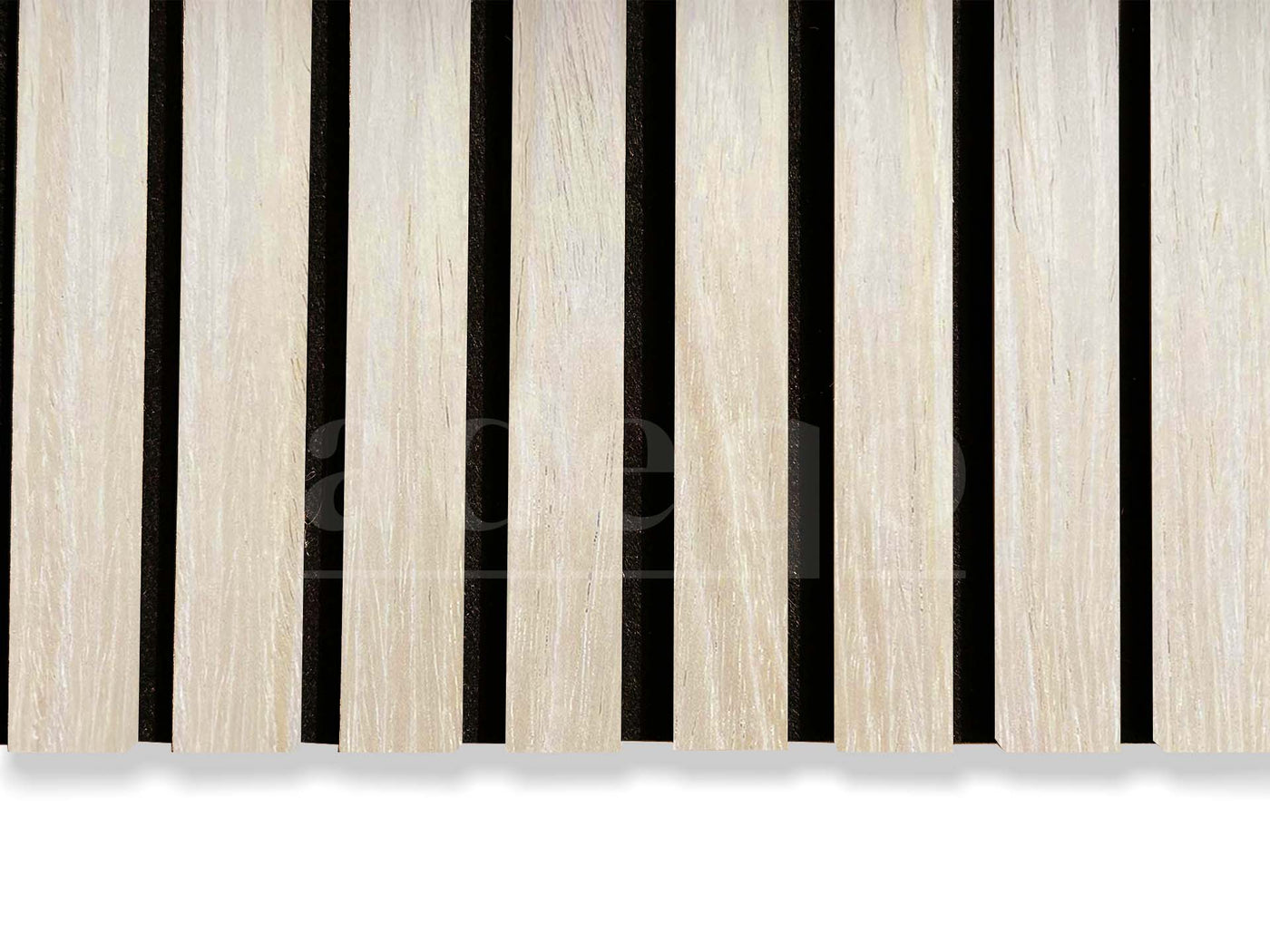 Adeqo Akupanel - Akoestische panelen - Wit Eiken 300 x 60 cm - 3 zijdig