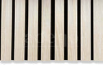 Adeqo Akupanel - Akoestische panelen - Wit Eiken 300 x 60 cm - 3 zijdig
