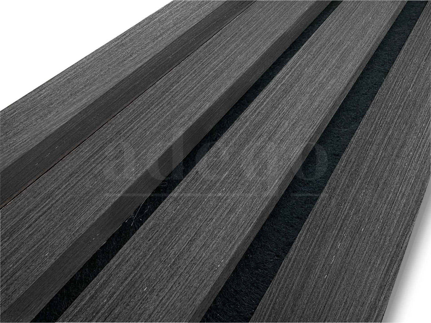 Adeqo Akupanel - Akoestische Wandpanelen - Zwart Eiken 300 x 60 cm - 3 zijdig