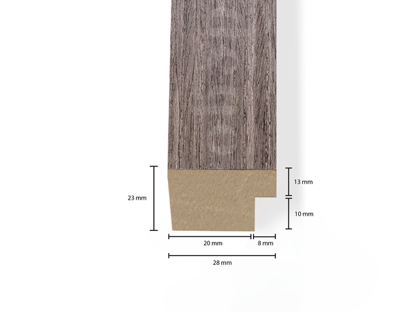 Adeqo eindlat voor Akupanel - Donker Walnoot - 300 cm