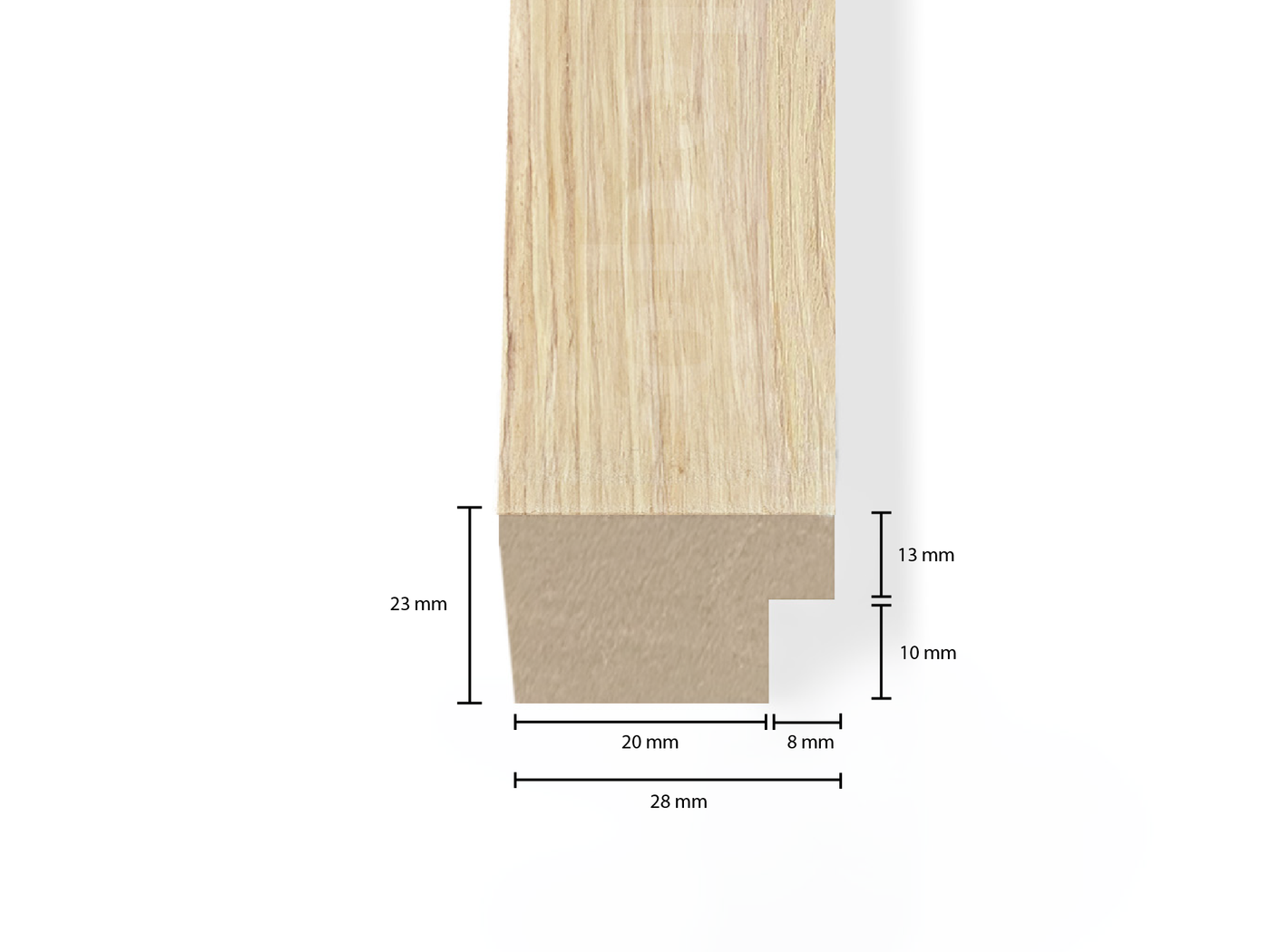 Adeqo eindlat voor Akupanel - Natuurlijk Eiken - 300 cm