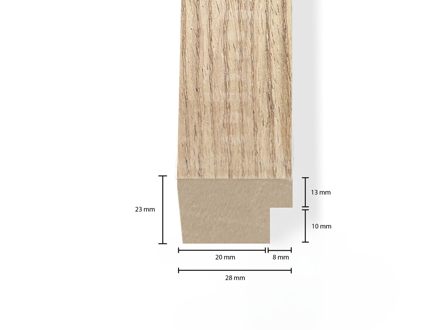 Adeqo eindlat voor Akupanel - Rustiek Eiken - 300 cm