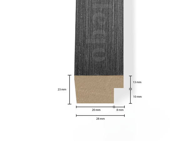 Adeqo eindlat voor Akupanel - Zwart Eiken - 300 cm - afbeelding 2